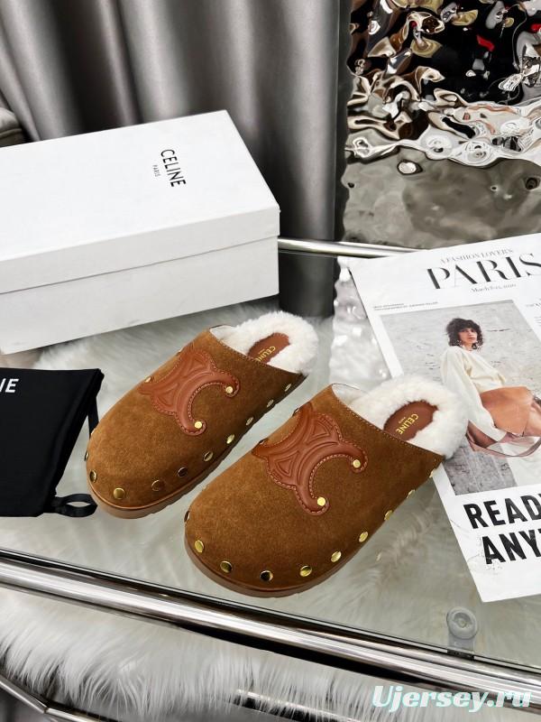 CELINE 2025/ss Studded Birkenstock Sandals - LY00270