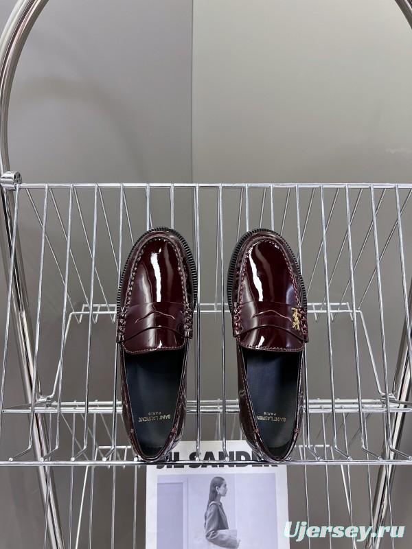 Saint Laurent 2025/SS Classic Loafer Leather Shoes - KFY00350