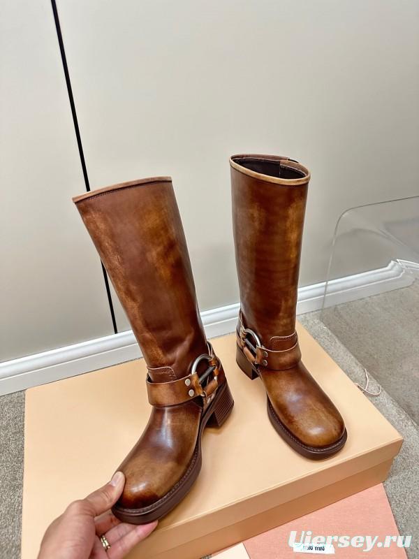 Miu Miu Fall/Winter 2025 Limited Edition Punk Style Martin Boots - LY00500