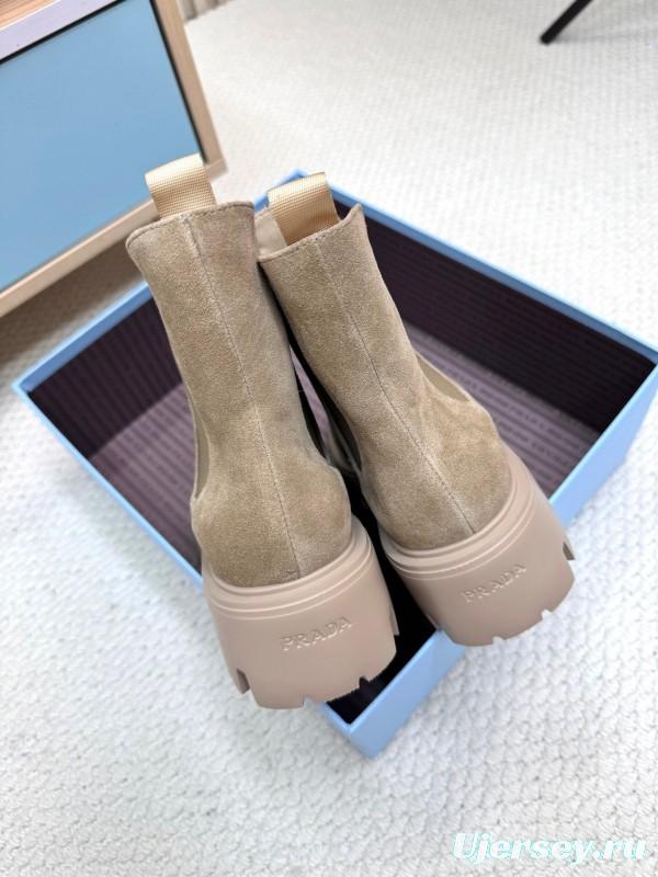 Prada Platform Ankle Boots with Elastic Design - LY0340