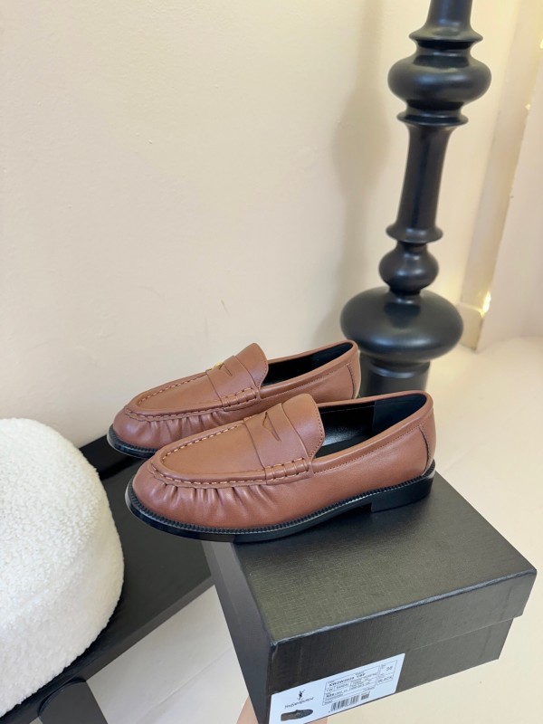 Saint Laurent Classic Loafer Leather Shoes - KFY00350