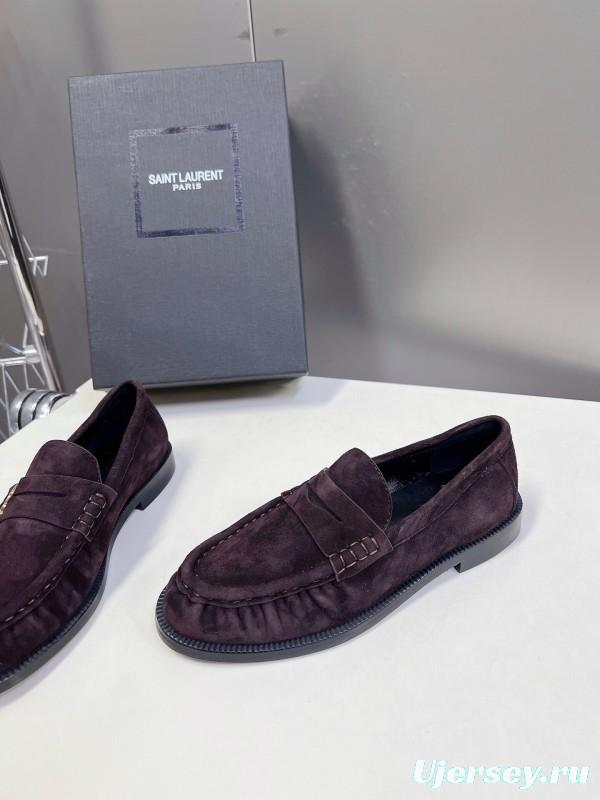 Saint Laurent Classic Loafer Leather Shoes - KFY00350