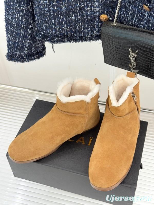 ALAIA Minimalist Side Zipper Retro Snow Boots - KFY00320