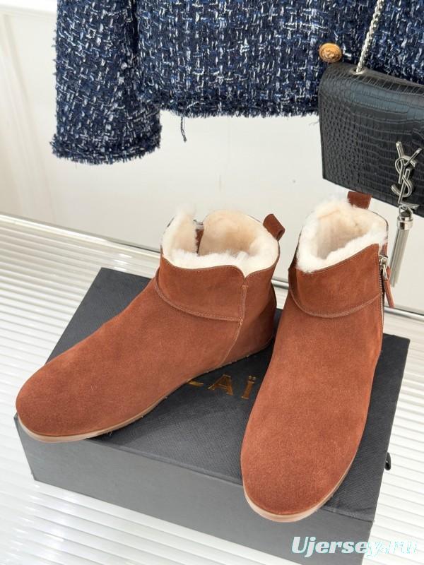 ALAIA Minimalist Side Zipper Retro Snow Boots - KFY00320