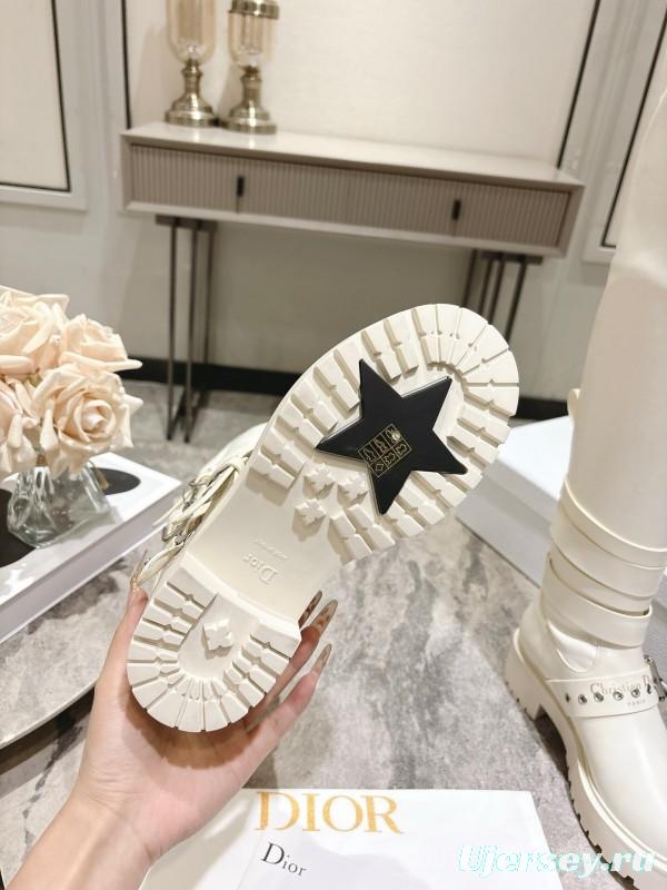 Dior 2025/SS Punk Strap Knee High Boots - KFY00500