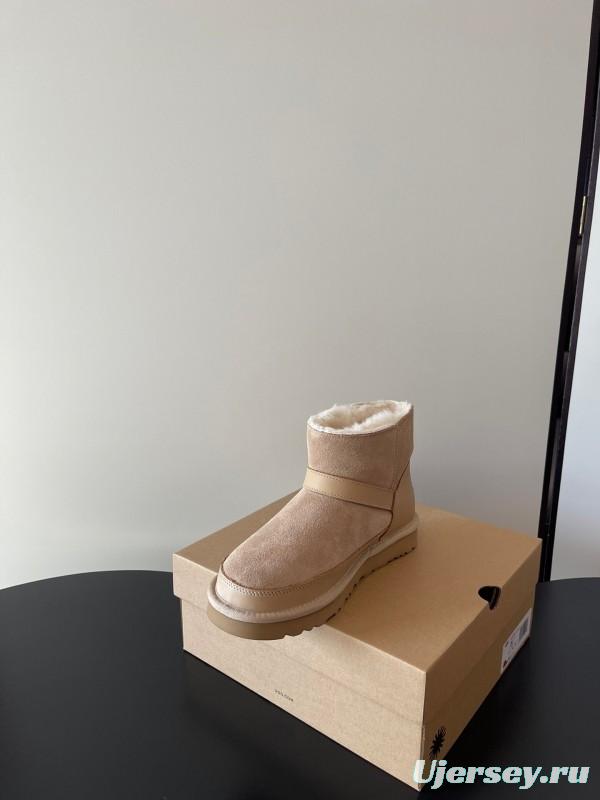 UGG 4512 Latest Buckle Flat Sole Premium Wool Anti-Slip Snow Boots - AS00290