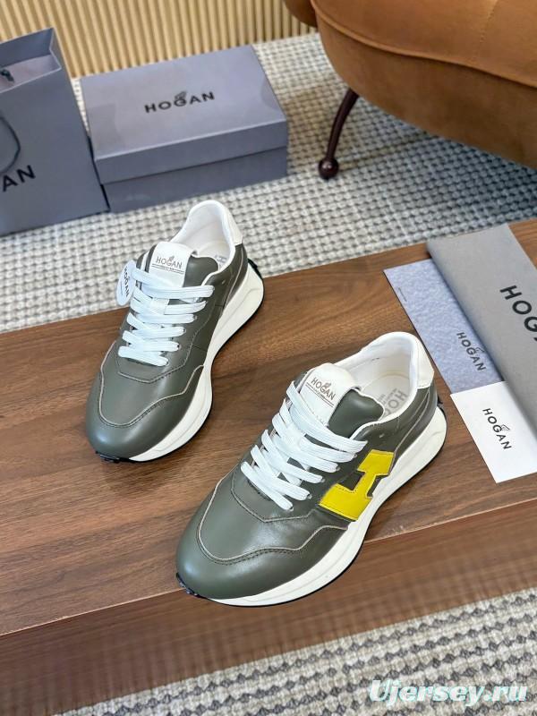 Hogan H-STRIPES Series Couple Thick Sole Dad Shoes Flying Boat Shoes Casual Sports Shoes - AS00350