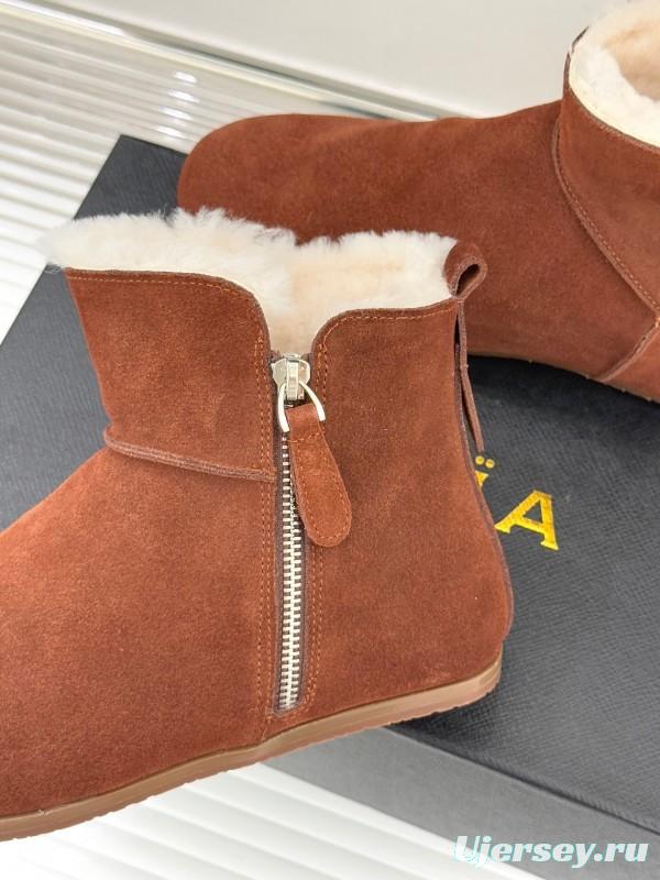 ALAIA Minimalist Side Zipper Retro Snow Boots - KFY00320