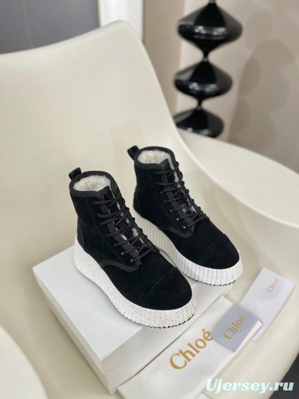 Chloe 2025 SS New Snow Boots with Imported Suede and Genuine Wool - LY00350