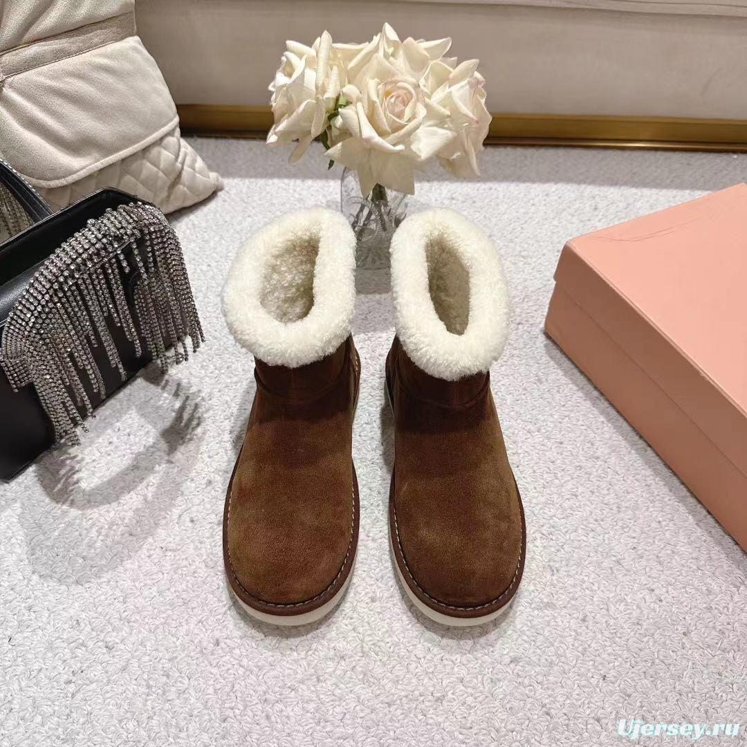 MIU MIU 2025/SS Korean Style Popular Small Potato Snow Boots Upgraded Version - LY00300