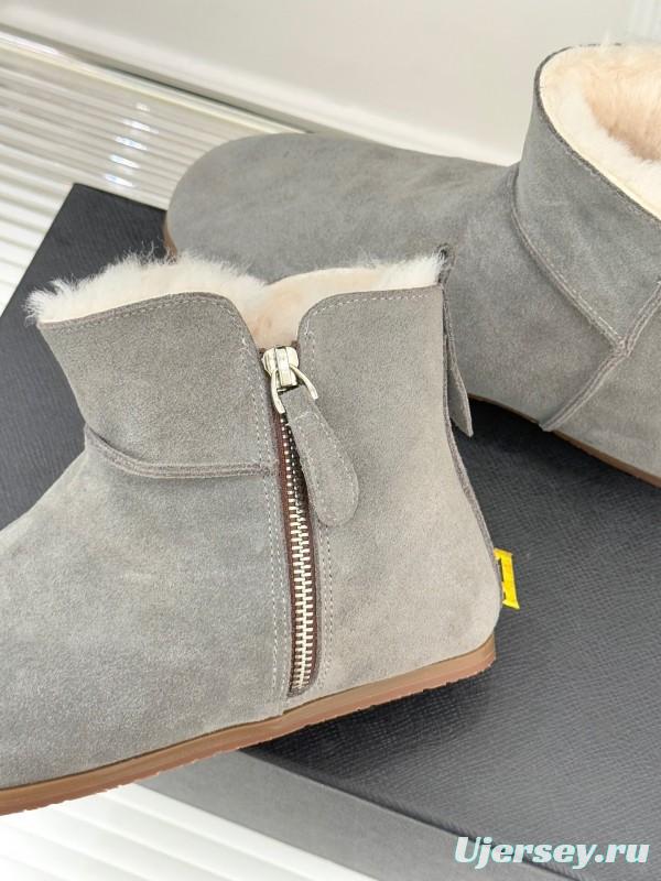 ALAIA Minimalist Side Zipper Retro Snow Boots - KFY00320