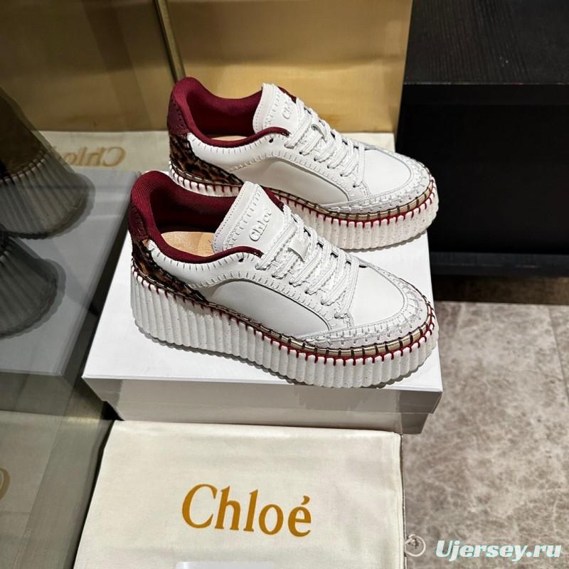 Chloe 2025/SS Hand-Stitched Mark Line Casual Shoes - LY00350