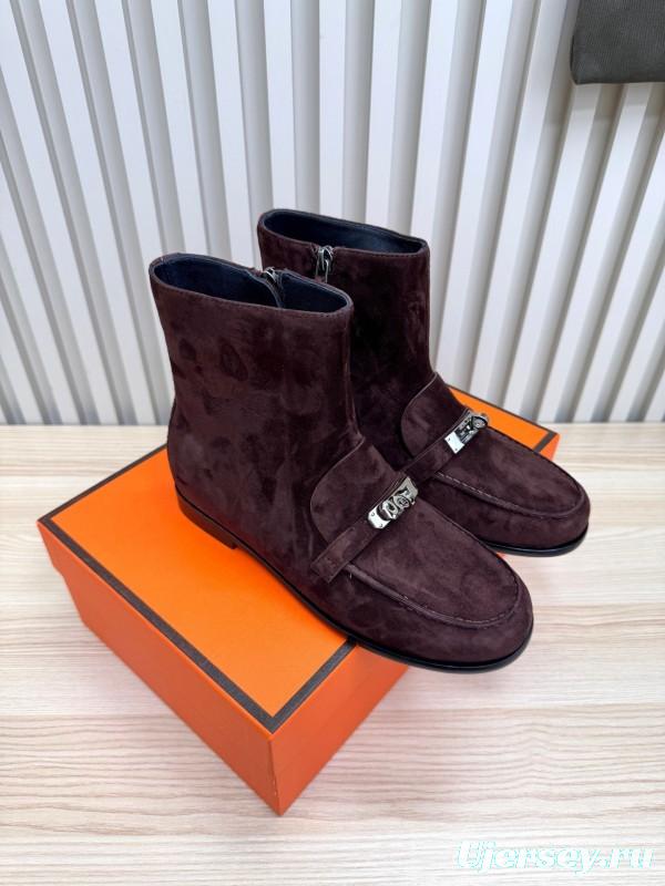 Hermes Kelly Buckle Ankle Boots - LY00390