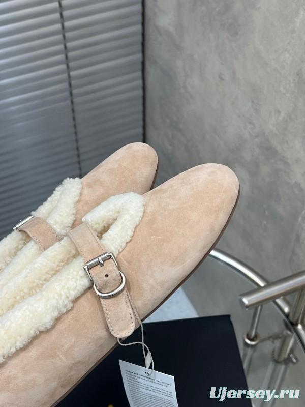 Alaia Fall/Winter 2025 Wool Mary Jane Ballet Flats - KFY00310