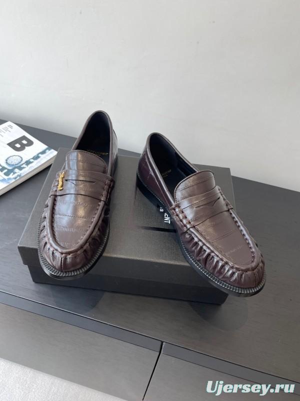 Saint Laurent Classic Loafer Leather Shoes - KFY00350