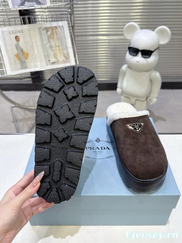 Prada Spring-Summer 2025 Premium Fur Slippers - KFY00280