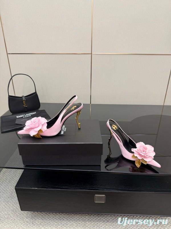 Saint Laurent 25FW Spring Collection Rose Thorn High Heels - KFY00320