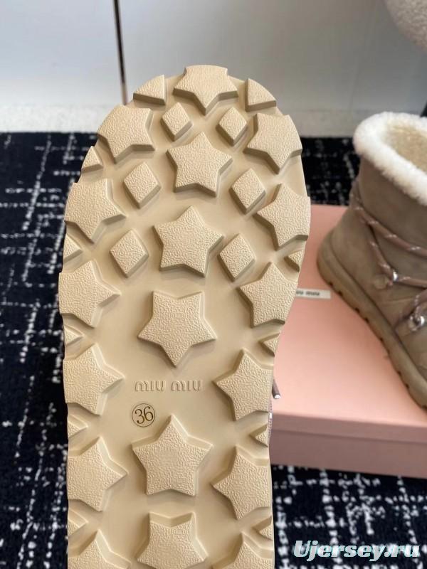 Miu Miu 2025/SS Lace-Up Snow Boots - AS00310