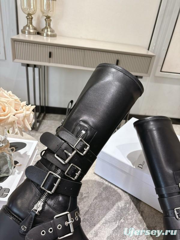 Dior Punk Style Strap Ankle Boots - KFY00470