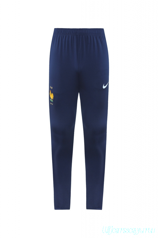 2025 France Royal Blue Half Zipper Jacket+Long Pants