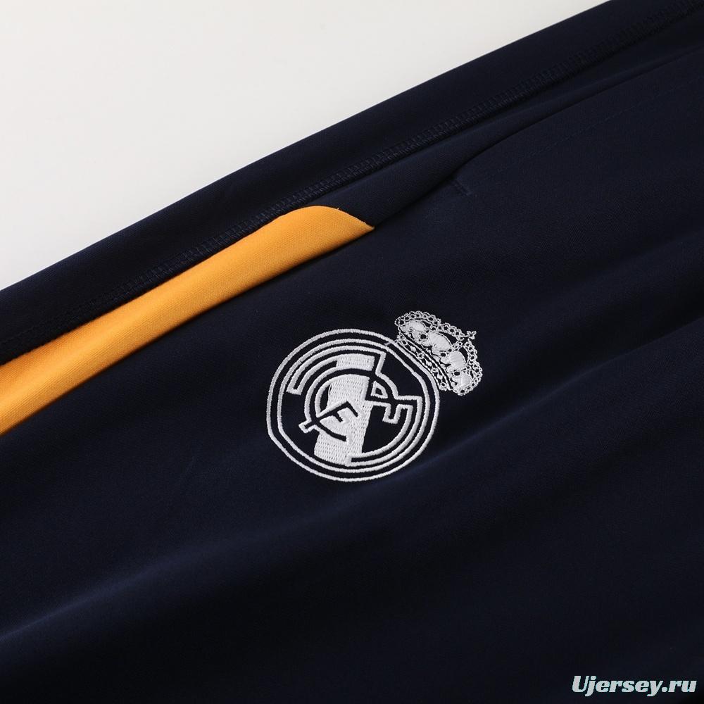 25/26 Real Madrid Royal Blue Half Zipper Jacket+Long Pants