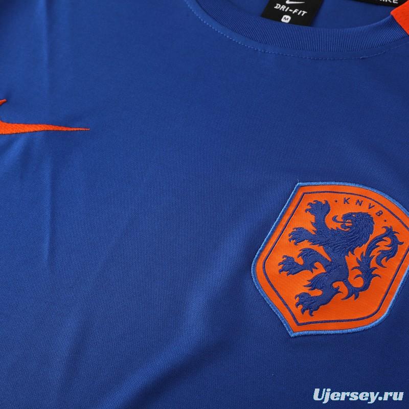 2025 Netherlands Blue Short Sleeve+Soccer Shorts