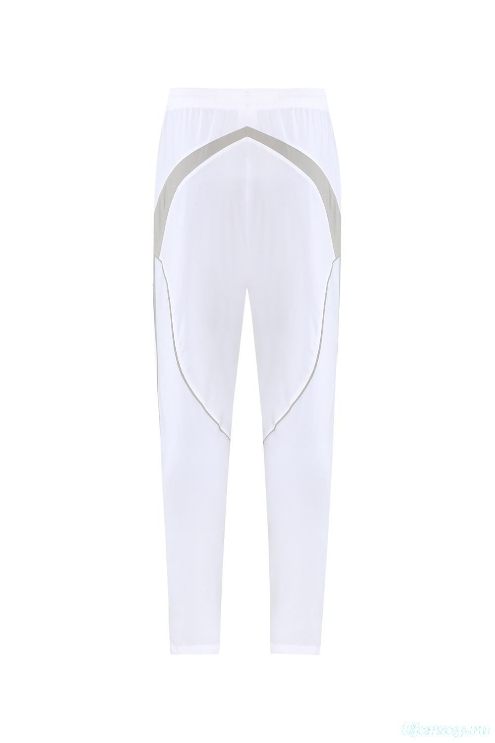 25/26 Real Madrid White Half Zipper Jacket+Long Pants S-3XL