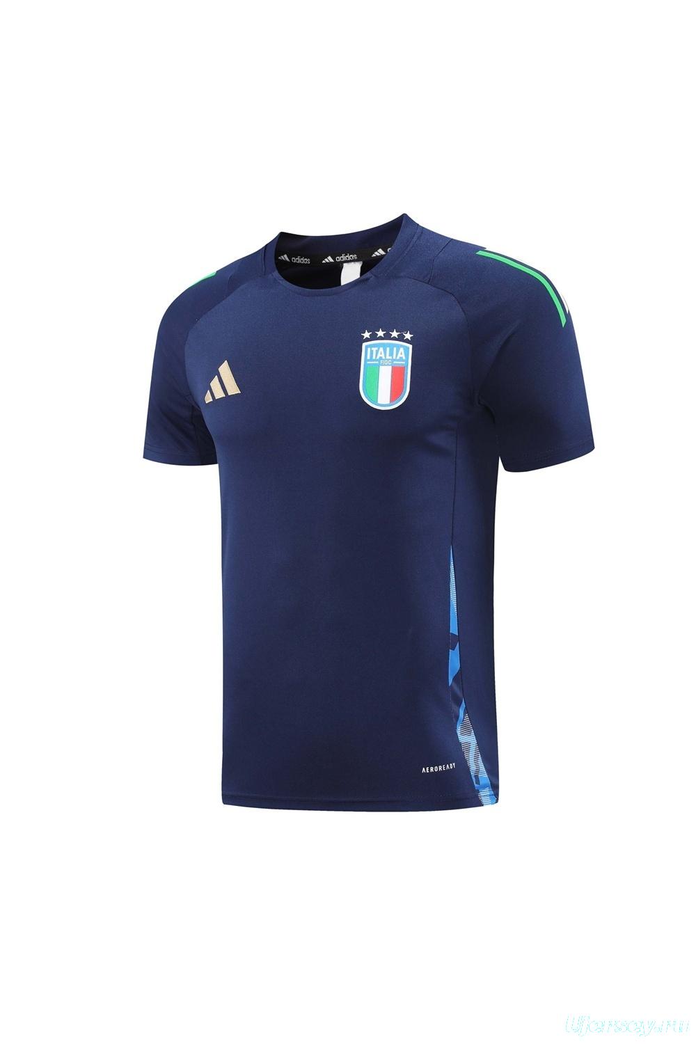 2025 Italy Royal Blue Short Sleeve+Soccer Shorts