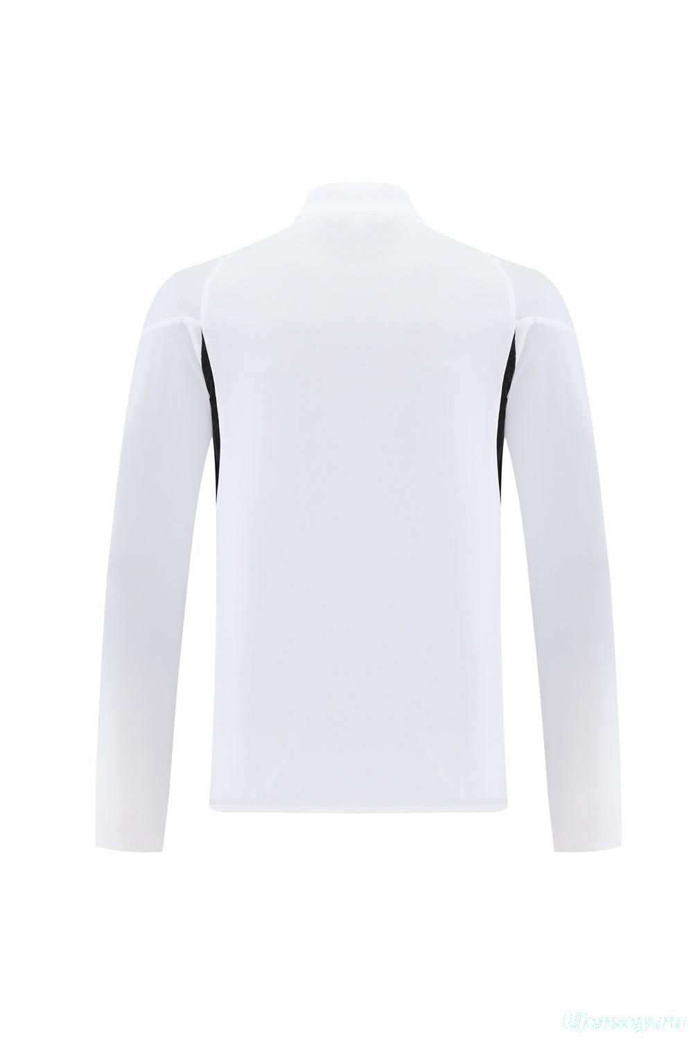 25/26 Liverpool White S-2XL Half Zipper Jacket+Long Pants