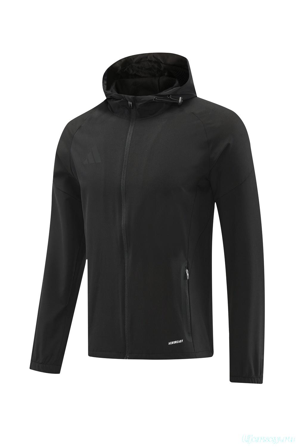 2025 Adidas Black Half Zipper Jacket+Long Pants S-2XL