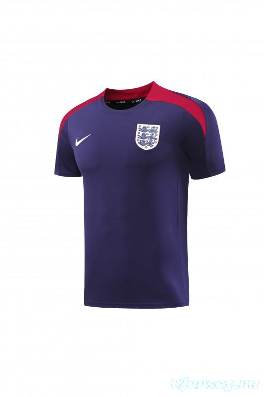 2025 England Purple Short Sleeve+Soccer Shorts