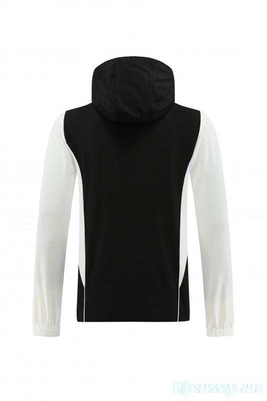 2025 Adidas Black White Half Zipper Jacket+Long Pants S-2XL