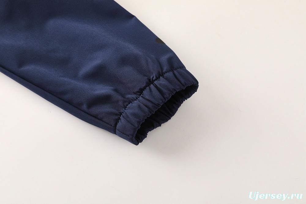 2025 Adidas Royal Blue Half Zipper Jacket+Long Pants S-2XL