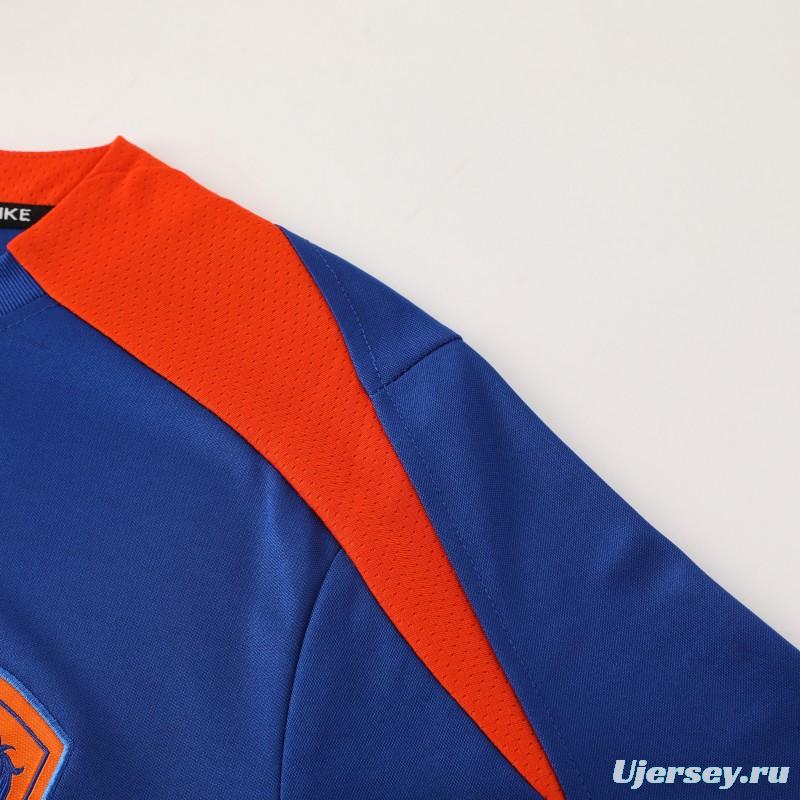 2025 Netherlands Blue Short Sleeve+Soccer Shorts