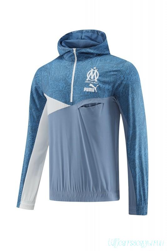 25/26 Olympique Marseille Half Zipper Jacket+Long Pants S-2XL