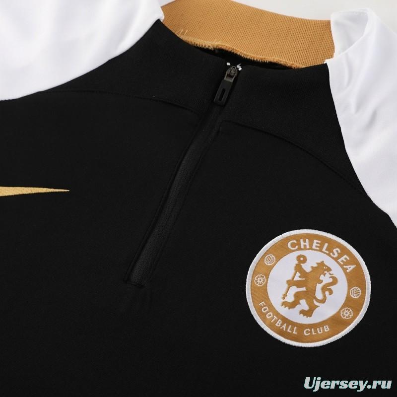 25/26 Chelsea Black Half Zipper Jacket+Long Pants