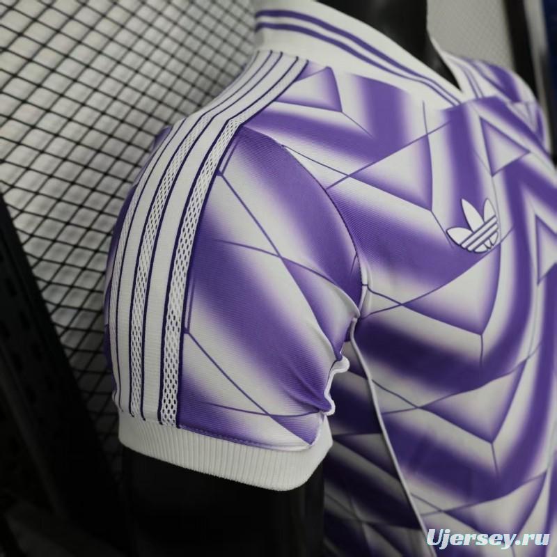 25/26 Player Version  Real Madrid Third Purple with Chevron Gradient Pattern Jersey