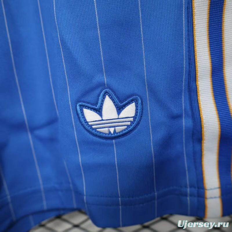 25/26 Real Madrid Blue with White Pinstripes Shorts