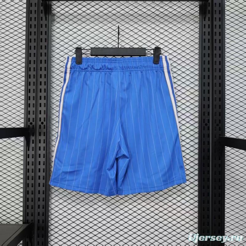 25/26 Real Madrid Blue with White Pinstripes Shorts
