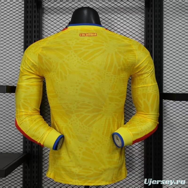 Player Version 2026 Colombia Home Long Sleeve Jersey