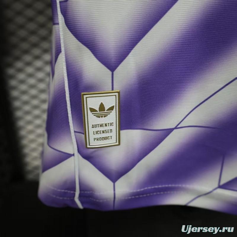25/26 Player Version  Real Madrid Third Purple with Chevron Gradient Pattern Jersey