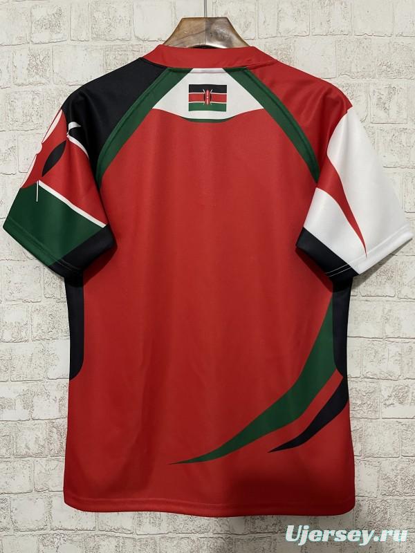2026 Kenya Red with Diagonal Stripes Jersey