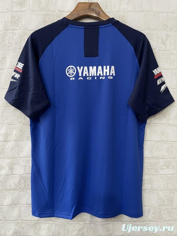 2025 F1 Yamaha PATA Racing Team Blue with Navy Raglan Sleeves Jersey