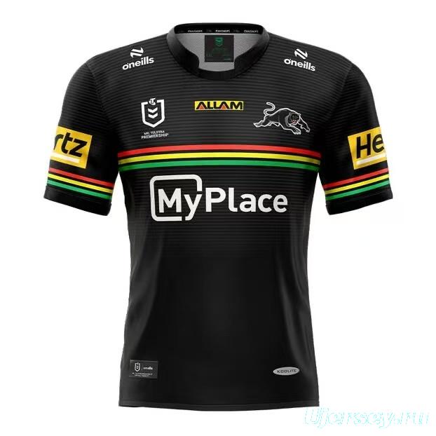 25/26 Penrith Panthers Black with Rainbow Horizontal Stripes Jersey