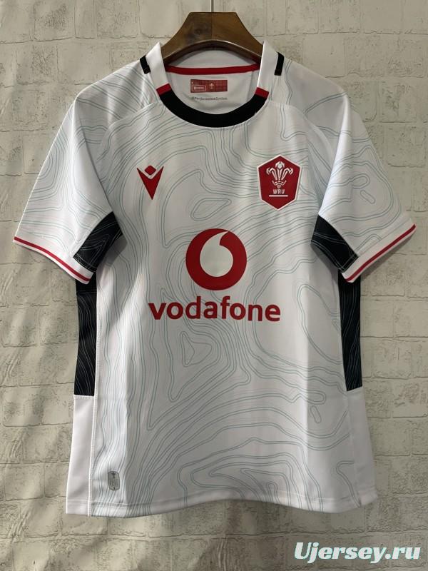 2026 Wales away White with Topographic Pattern Jersey