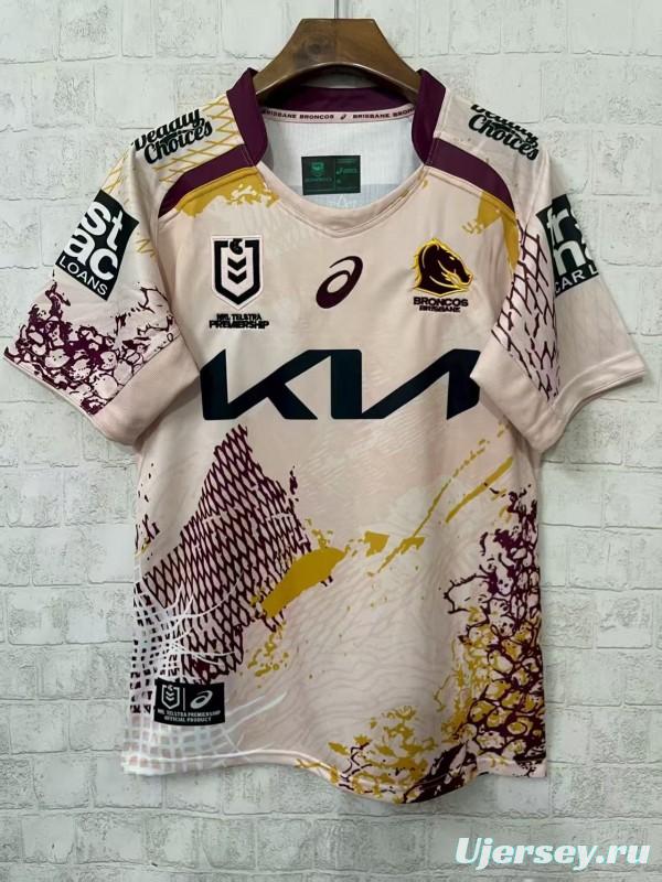 25/26 Brisbane Broncos White with Indigenous Art Jersey