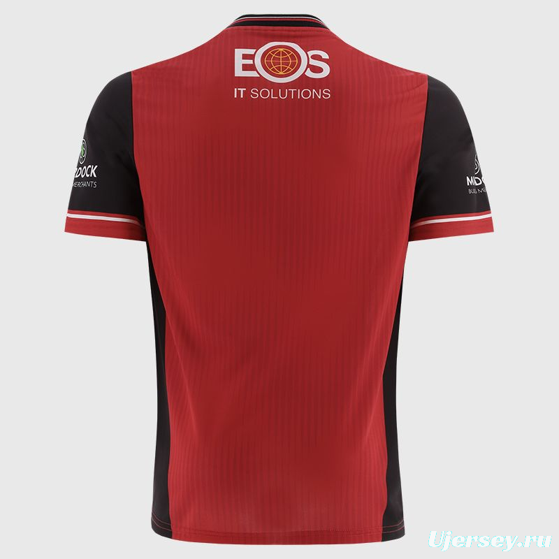 25/26 Down GAA Red with Black Trim Home Jersey