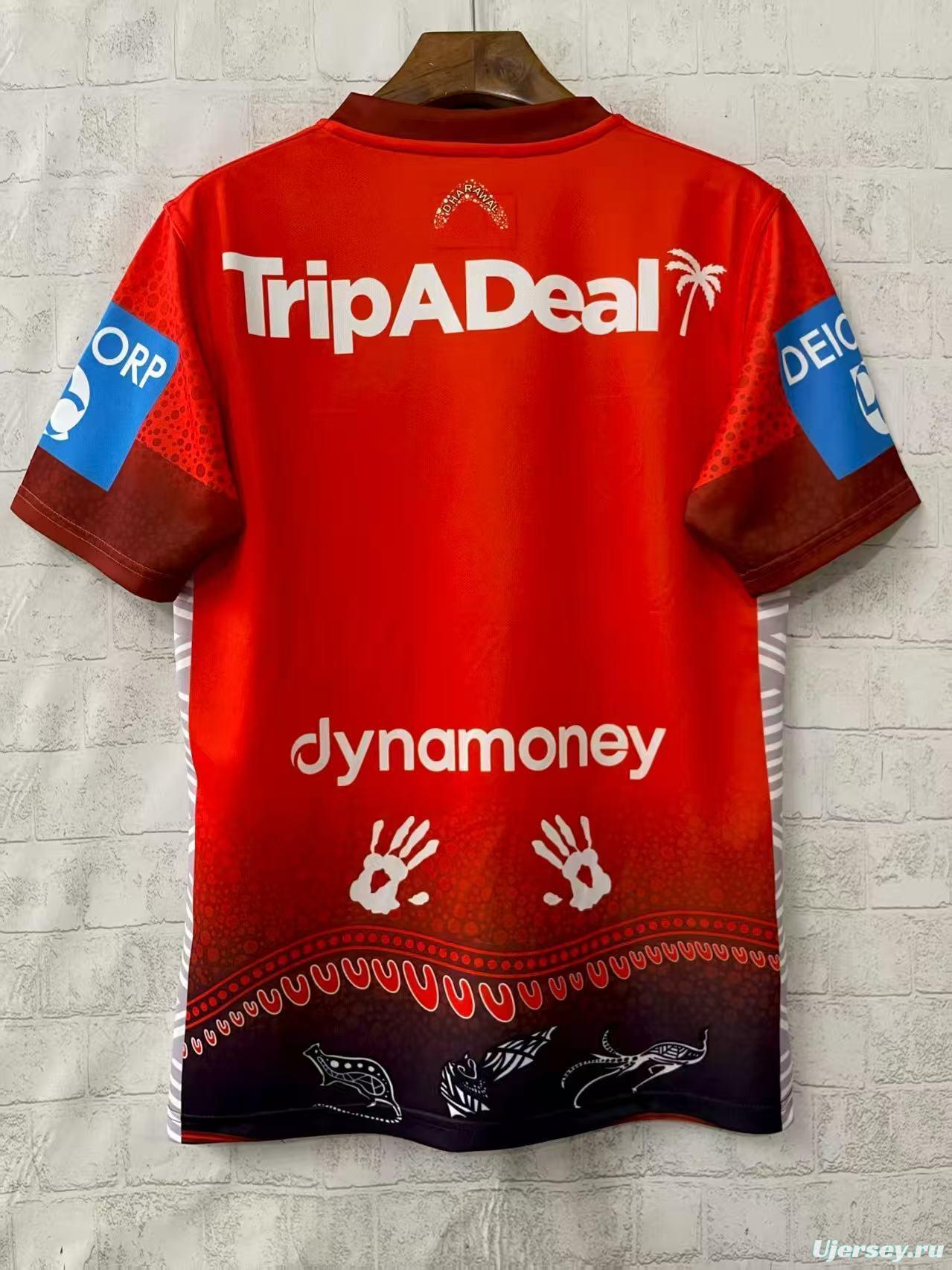 25/26 St George Illawarra Dragons Red with Indigenous Art Jersey