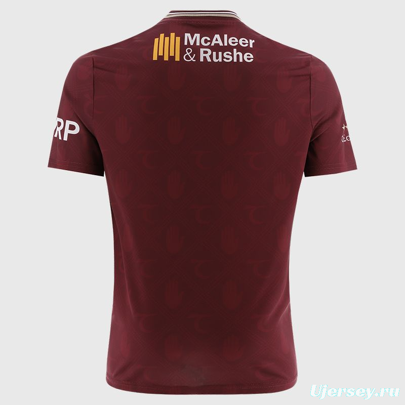25/26 Tyrone GAA Maroon with Gold Accents Jersey