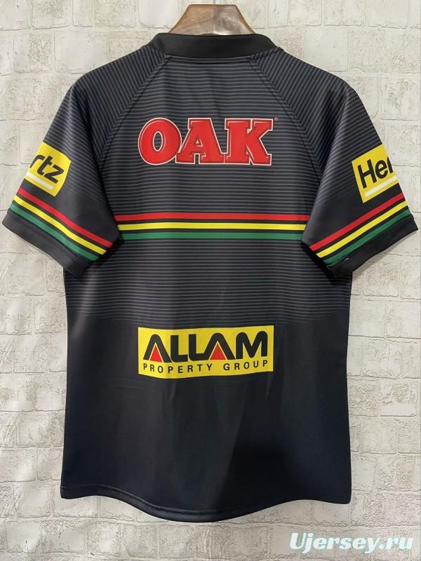 25/26 Penrith Panthers Black with Rainbow Horizontal Stripes Jersey
